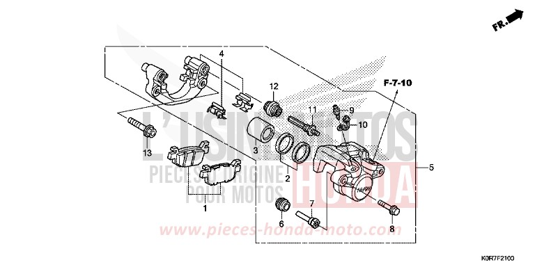 ETRIER DE FREIN ARRIERE von SH125AD PEARL NIGHTSTAR BLACK (NHA84) von 2020