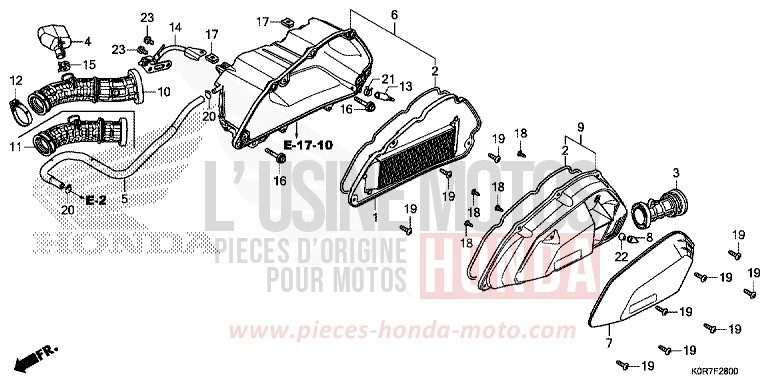 FILTRE A AIR von SH125AD TIMELESS GRAY METALLIC (NHC28) von 2020