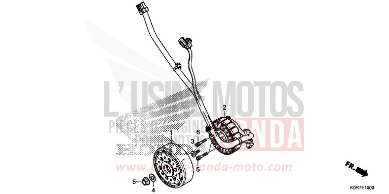 DEMARREUR GENERATEUR AC von SH125AD PEARL NIGHTSTAR BLACK (NHA84) von 2020