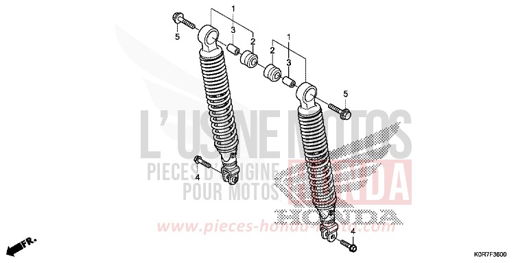 COUSSIN ARRIERE von SH125AD PEARL SPLENDOR RED (R369) von 2020