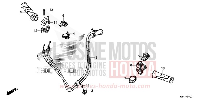 COMMUTATEUR/CABLE von SH125AD PEARL COOL WHITE (NHA16) von 2020
