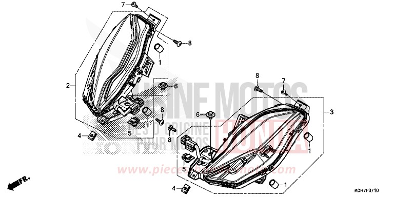BLINKER, VORNE von SH125 PEARL SPLENDOR RED (R369) von 2022