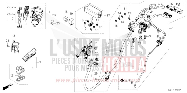 FAISCEAU DES FILS von SH125AD PEARL NIGHTSTAR BLACK (NHA84) von 2022