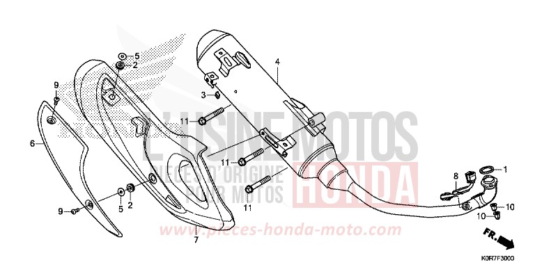 SILENCIEUX D'ECHAPPEMENT von SH125AD PEARL SPLENDOR RED (R369) von 2022