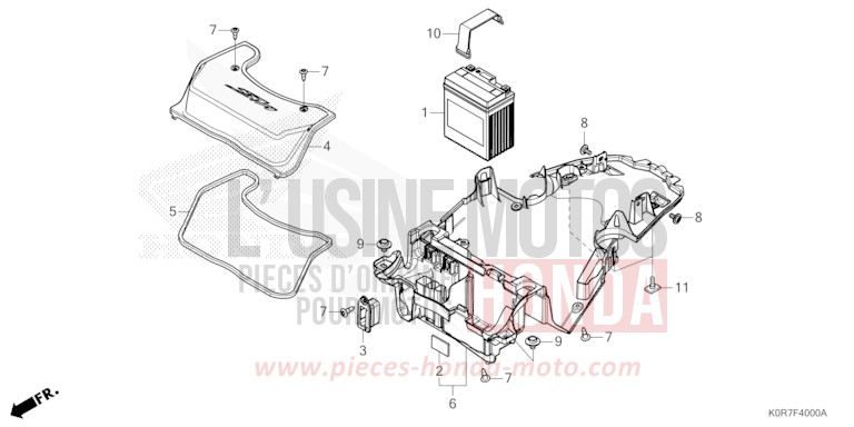 BATTERIE von SH125 PEARL SPLENDOR RED (R369) von 2022