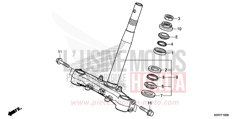 TIGE DE DIRECTION von SH125AD PEARL NIGHTSTAR BLACK (NHA84) von 2022