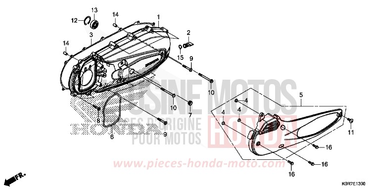 PANNEAU LATERAL GAUCHE von SH125AD PEARL SPLENDOR RED (R369) von 2022
