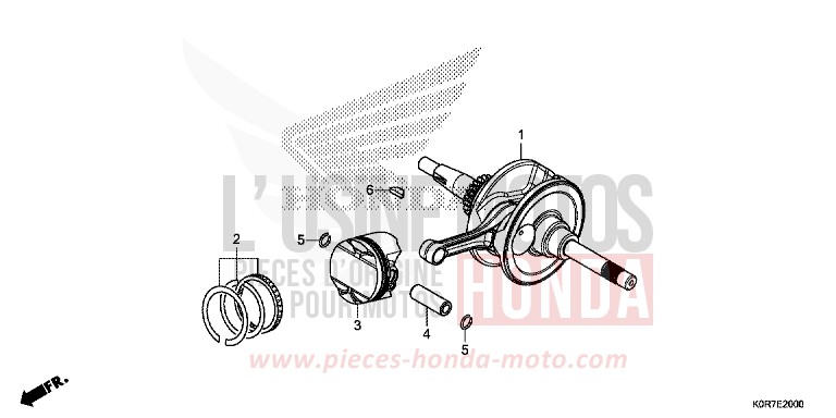 KURBELWELLE/KOLBEN von SH125 PEARL SPLENDOR RED (R369) von 2022
