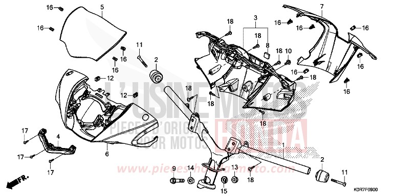 MANETTE DE DIRECTION/REVETEMENT DE GUIDON von SH125AD TIMELESS GRAY METALLIC (NHC28) von 2022