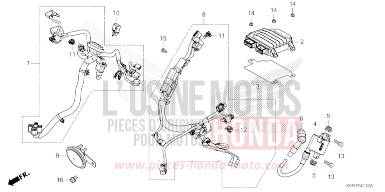 FAISCEAU SECONDAIRE/BOBINE D'ALLUMAGE von SH125 PEARL SPLENDOR RED (R369) von 2022