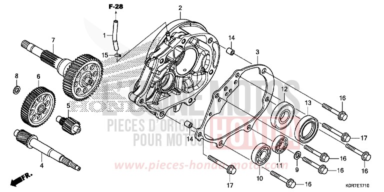 BOITE DE VITESSES von SH125AD PEARL NIGHTSTAR BLACK (NHA84) von 2022