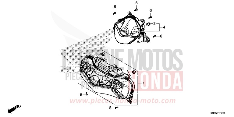 SCHEINWERFER von SH125 PEARL NIGHTSTAR BLACK (NHA84) von 2022