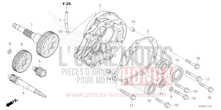 BOITE DE VITESSES von SH125 MAT PEARL COOL WHITE (NHB44) von 2023