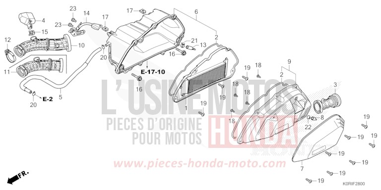 FILTRE A AIR von SH125AD MAT PEARL COOL WHITE (NHB44) von 2023