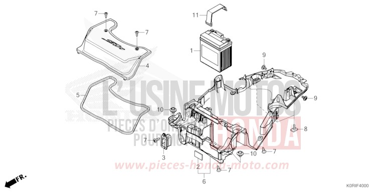 BATTERIE von SH125AD MAT PEARL PACIFIC BLUE (PB397) von 2023