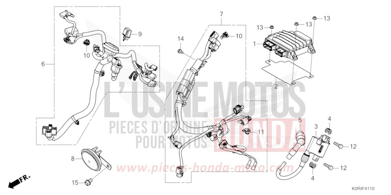FAISCEAU SECONDAIRE/BOBINE D'ALLUMAGE von SH125 PEARL FALCON GRAY (NHC61) von 2023