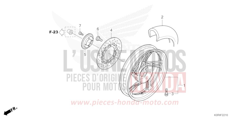 ROUE ARRIERE von SH125 PEARL NIGHTSTAR BLACK (NHA84) von 2023