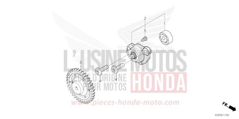 POMPE A HUILE von SH125AD MAT PEARL COOL WHITE (NHB44) von 2023