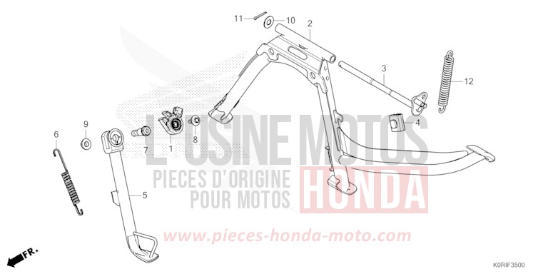 BEQUILLE von SH125AD MAT PEARL COOL WHITE (NHB44) von 2023