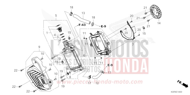RADIATEUR von SH125AD MAT PEARL PACIFIC BLUE (PB397) von 2023