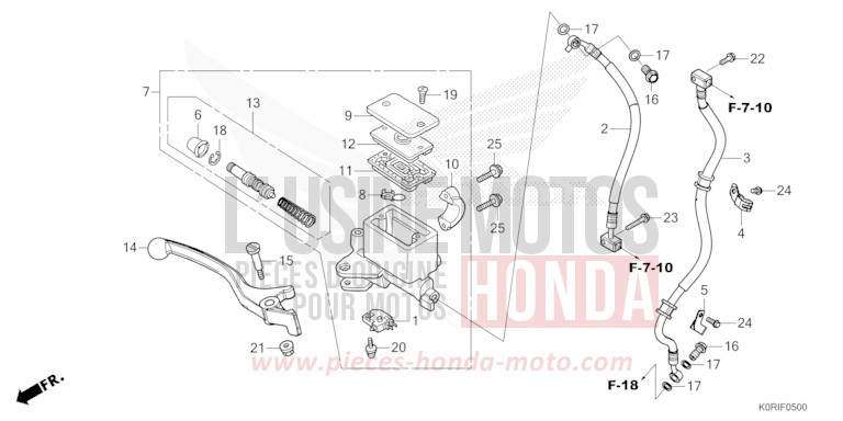 MAITRE-CYLINDRE DE FREIN AVANT CYLINDRE von SH125AD MAT PEARL PACIFIC BLUE (PB397) von 2023