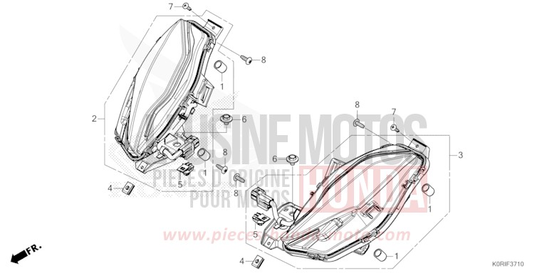 CLIGNOTANT AVANT von SH125 MAT PEARL PACIFIC BLUE (PB397) von 2023