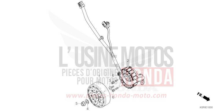 DEMARREUR GENERATEUR AC von SH125AD PEARL NIGHTSTAR BLACK (NHA84) von 2023