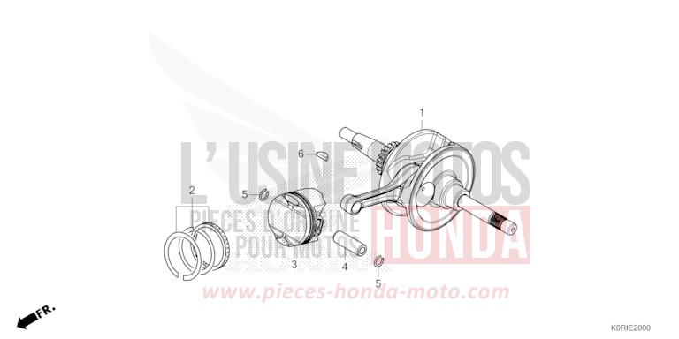 VILEBREQUIN/PISTON von SH125 PEARL NIGHTSTAR BLACK (NHA84) von 2023