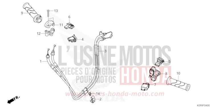 COMMUTATEUR/CABLE von SH125 PEARL NIGHTSTAR BLACK (NHA84) von 2023