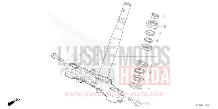 TIGE DE DIRECTION von SH125AD PEARL NIGHTSTAR BLACK (NHA84) von 2023