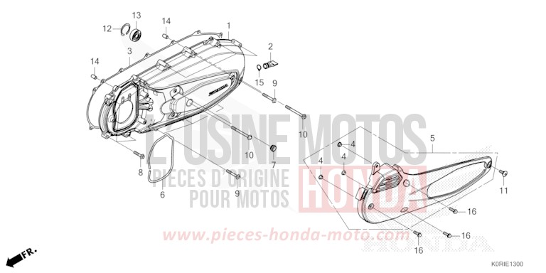 PANNEAU LATERAL GAUCHE von SH125 MAT PEARL COOL WHITE (NHB44) von 2023