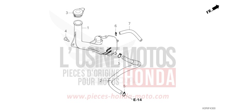 RESERVOIR DE RESERVE von SH125 MAT PEARL COOL WHITE (NHB44) von 2023