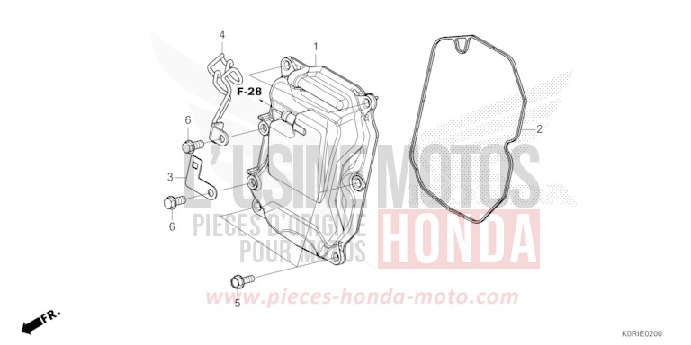 COUVERCLE DE CULASSE von SH125 MAT PEARL PACIFIC BLUE (PB397) von 2023