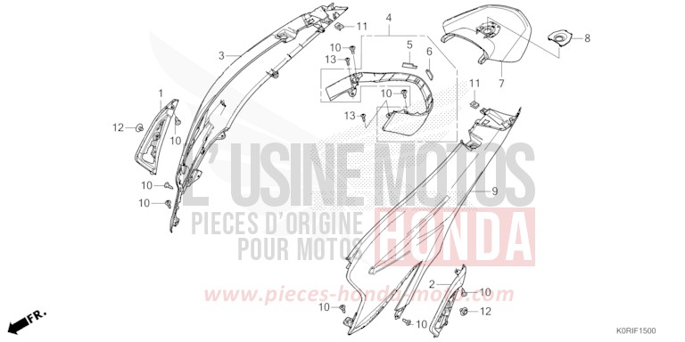 HOUSSE DE CARROSSERIE von SH125 MAT PEARL PACIFIC BLUE (PB397) von 2023