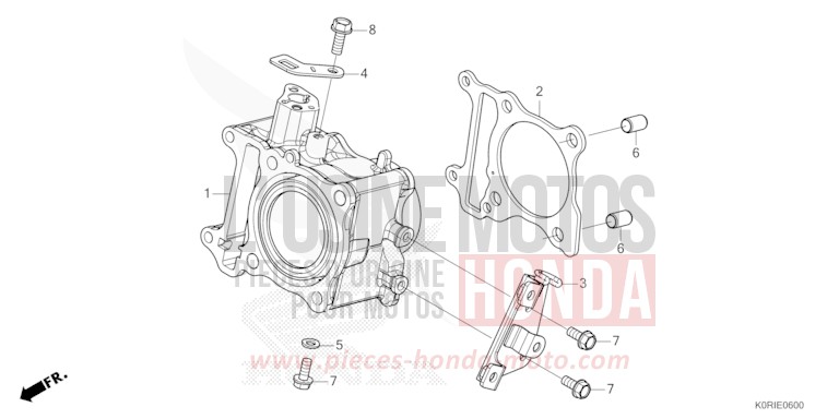 ZYLINDER von SH125 MAT PEARL COOL WHITE (NHB44) von 2023