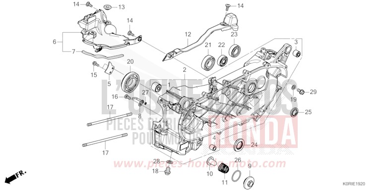 CARTER VILEBREQUIN GAUCHE von SH125AD MAT PEARL COOL WHITE (NHB44) von 2023