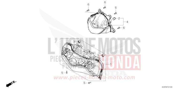 PROJECTEUR von SH125AD MAT PEARL COOL WHITE (NHB44) von 2023