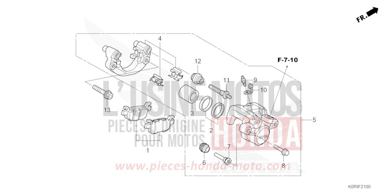 ETRIER DE FREIN ARRIERE von SH125AD PEARL FALCON GRAY (NHC61) von 2023