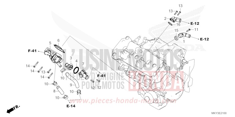 THERMOSTAT von CBR650R MAT GUNPOWDER BLACK METALLIC (NH436) von 2021