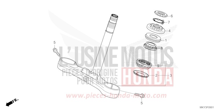 LENKSCHAFT (CBR650RA) von CBR650R MAT GUNPOWDER BLACK METALLIC (NH436) von 2021