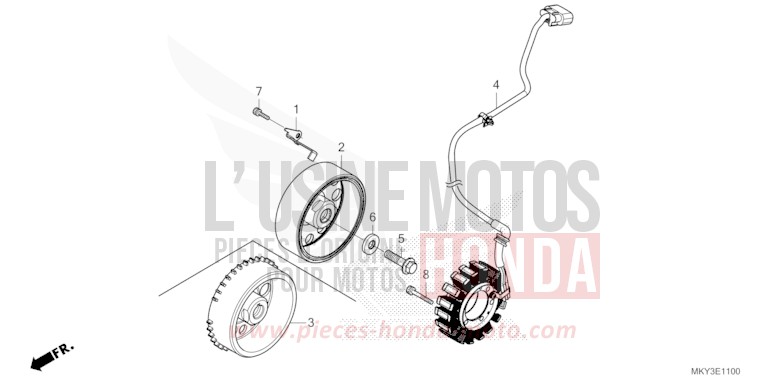 GENERATOR von CBR650R GRAND PRIX RED (R380) von 2022