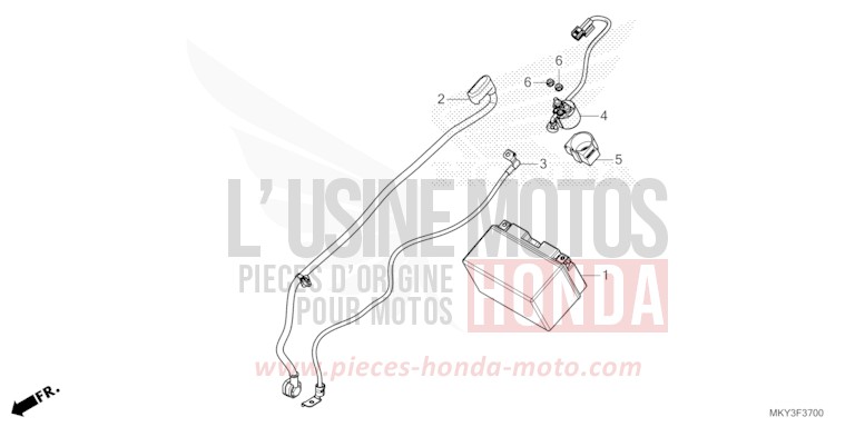 BATTERIE von CBR650R MAT GUNPOWDER BLACK METALLIC (NH436) von 2022