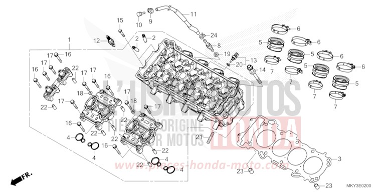 ZYLINDERKOPF von CBR650R GRAND PRIX RED (R380) von 2022