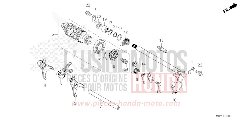 SCHALTTROMMEL von CBR650R GRAND PRIX RED (R380) von 2022