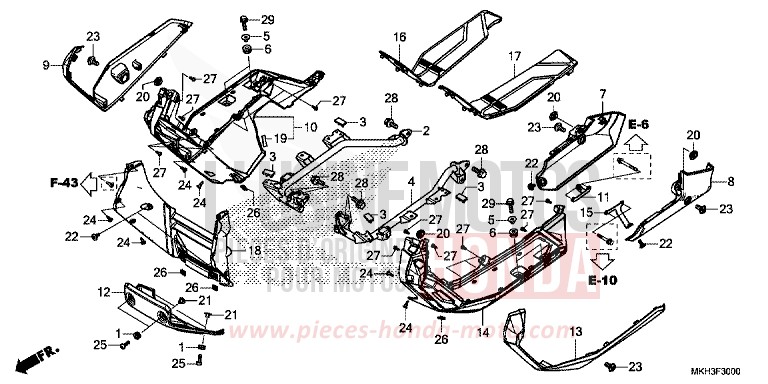UNTERSTE STUFE von X-ADV PEARL GLARE WHITE (NHB53) von 2017