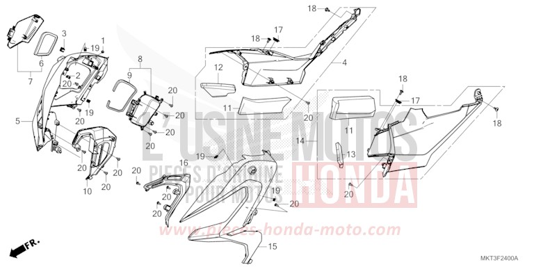 SEITENVERKLEIDUNG von X-ADV GRAND PRIX RED (R380) von 2024