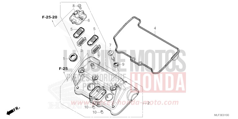 ZYLINDERKOPFDECKEL von NT1100 CANDY CHROMOSPHERE RED (R381) von 2024