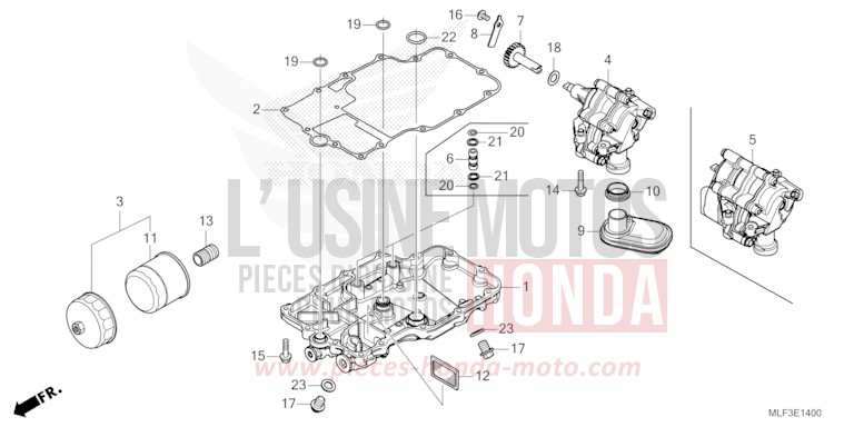 OELWANNE/OELPUMPE von NT1100 MAT IRIDIUM GRAY METALLIC (NHC64) von 2024