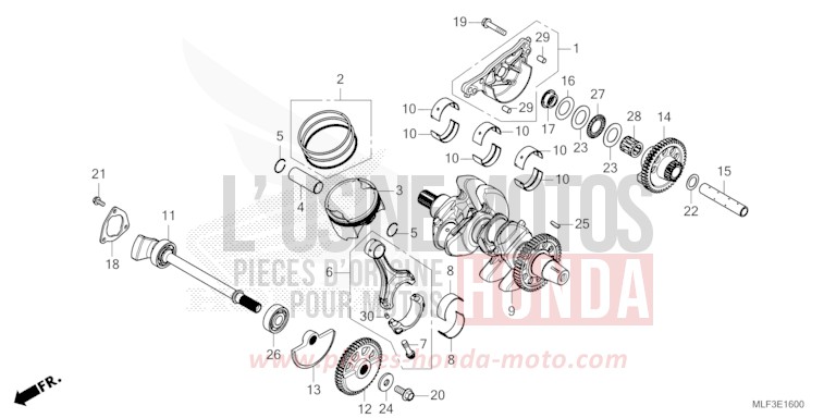 KURBELWELLE/KOLBEN von NT1100 MAT JEANS BLUE METALLIC (PB417) von 2024