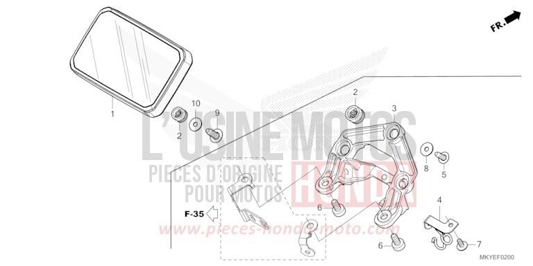 MESSGERAET von CB650R PEARL SMOKY GRAY (NHC53) von 2024